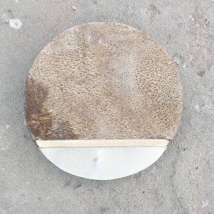 CUPS DRINKS COASTER Round Marble <b>Wood</b> Coasters Home Office or HOTEL House Warming for Table Use Stylish Cups and Drinks Holder - Product Image 4