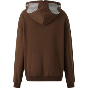 Sudadera con cremallera completa de alta calidad, sudadera con cremallera de algodón 100% de peso pesado, sudadera con cremallera completa con diamantes de imitación, sudadera con cremallera de cara completa personalizada - Product Image 2