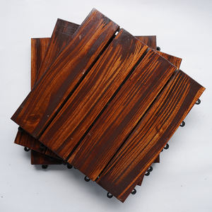 Azulejo de cubierta de enclavamiento de madera de Acacia de 4 listones moderno Premium de 12mm de espesor para balcón al aire libre sótano cocina uso textura suave - Product Image 2