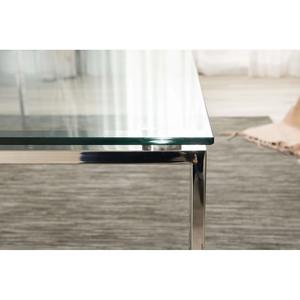 Mesa de Centro Moderna y Ecológica con Marco de Metal y Tapa de Vidrio Perspex para Sala de Estar, Oficina en Casa o Comedor - Product Image 4