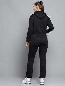 Top vente noir imprimé à capuche femmes 2 pièces survêtement ensemble respirant à capuche et pantalons de survêtement pleine longueur 2 pièces survêtement ensemble - Product Image 3