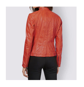 Chaqueta de cuero de manga larga de piel sintética de moda con estilo superior Cremallera transpirable Traje de invierno de calidad superior Procesamiento de punto - Product Image 6