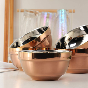 ชามสแตนเลสสองชั้นขัดเงาคุณภาพสูง ฉนวนกันความร้อน เป็นมิตรกับสิ่งแวดล้อม สำหรับใส่แกง ข้าว ซุป เหมาะสำหรับโรงแรม ร้านอาหาร ครัว จำหน่ายจำนวนมาก - Product Image 2