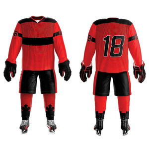 Nuevo Uniforme de Hockey sobre Hielo de Alta Calidad, Último Diseño, 100% Poliéster, Manga Corta, Secado Rápido, Ropa Deportiva Sublimada para Hombre - Product Image 1