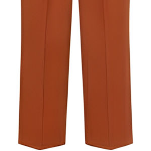 กางเกงขายาวผ้าแคนวาสทรงตรงเอวกลาง ผูกเชือก ระบายอากาศ แห้งเร็ว สำหรับผู้หญิง สไตล์ลำลอง ธุรกิจ ทำงาน ผ้าฝ้าย 100% - Product Image 3