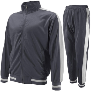 Ensemble de survêtement de jogging personnalisé de haute qualité en poly, avec logo personnalisé, pour homme, vêtements de sport - Product Image 1