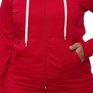 Nouvelle arrivée Survêtement d'hiver unisexe Ensemble de vêtements de sport décontractés avec coupe-vent respirant écologique 100% coton solide Logo personnalisé - Product Image 3