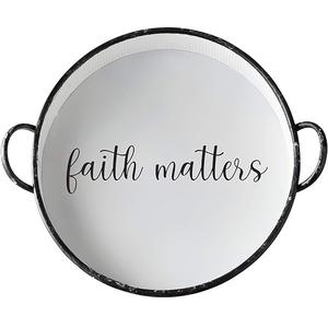 Vente chaude Rouillé Vintage Look Galvanisé Plateau De Service En Métal Pour La Maison Restaurant De Mariage Bar Ferme Parties Plateau De Service - Product Image 4