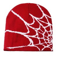Gorro Unisex Cálido y Grueso para Exteriores, Tejido Jacquard con Patrón de Letras, Impresión Digital, 100% Acrílico, Ajustable para Uso Diario