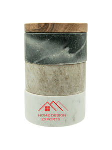 Recipiente Cilíndrico de Mármol con Tapa Metálica para Almacenar Alimentos y Especias, la Mejor Tendencia en Cocina - Product Image 5