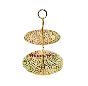 2 Tier Aluminium <b>Cake</b> Dessert Stand Gold Color Customized Size Sweets Serving Stand For <b>Wedding</b> Party Usage - Product Image 4