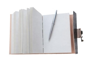Quaderno in pelle Vintage con pietra di <span class=keywords><strong>Lapis</strong></span> goffrato diario quaderno libro di disegno in bianco taccuino di viaggio con legno libero di cotone carta - Product Image 5