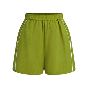 Pantalones cortos calientes de cintura media de algodón 100% de punto, respetuosos con el medio ambiente y transpirables, cierre con cordón antiarrugas, servicio OEM disponible - Product Image 1