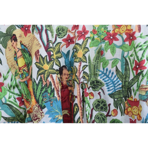 Kaftan Algodón Mujeres Handblock Floral Impreso Robe Sleepwear Maxi Dress - Product Image 5