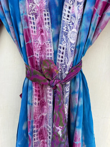 ชุดคลุมกิโมโนผ้าไหมมัดย้อมสำหรับผู้หญิงเสื้อคลุมมัดย้อมแบบอินเดียสำหรับเทศกาล - Product Image 6