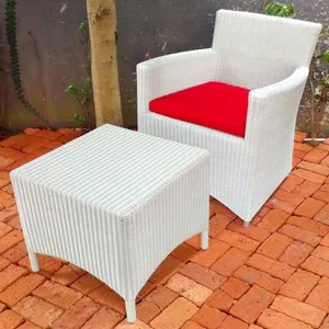 DL Furniture - Perfect For Patio/Balcony/Conservatory - Poly Rattan Garden Table And Chairs Coffee Set Made From High Quality PE