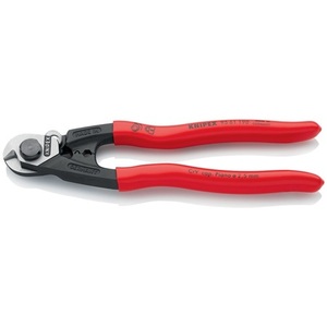 Cortador de cables de alambre KNIPEX pulido de 190 mm de largo con revestimiento de plástico, herramienta manual de jardín - Product Image 5