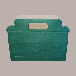 10pcs <b>Green</b> Silk Cardboard Case Box for Cream Sauces Holiday Supplies 250x80H120mm 3 Jars Fitting Perfectly - Product Image 4