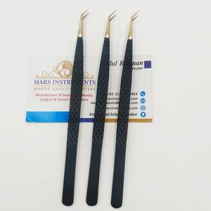 Pinzas de Aislamiento Delgadas de 45 Grados para Extensiones de Pestañas, Punta de Fibra, Punta Nano, Punta Afilada, Color Marrón, Pinzas de Alta Calidad - Product Image 5