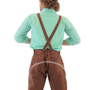 High Quality Regular Fit Leather Lederhosen Mid Waist Canvas Fabric Direct Pakistan Manufacturer for Summer Seasons Classy Style - Product Image 3
