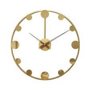 Black Circular Iron Metal Modern Design 30mm Thick Plate Home Decorative Wall <b>Clock</b> Luxury Quartz Movement Hanging Living Room - Product Image 4