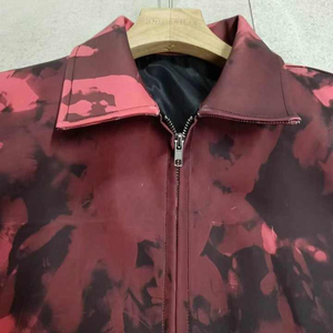 Veste universitaire de couleur thermique pour hommes personnalisée avec logo personnalisé col carré en cuir Streetwear veste en tissu de moto - Product Image 3