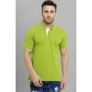 T-shirt polo en coton pour hommes demi-manches T-shirt polo décontracté formel personnalisé pour hommes coupe régulière multicolore - Product Image 3