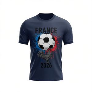 Maglia da tifoso unisex Francia 2026 WC, T-shirt grafica tricolore per il giorno della partita e feste di tifo, Regalo perfetto per i tifosi - Product Image 2