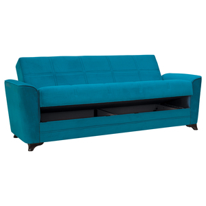 Meubles de maison confortables salon canapés doubles lit noir canapé-lit convertible avec rangement - Product Image 3