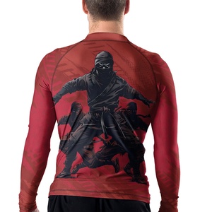 Rashguard de MMA de Diseño Personalizado, Transpirable, de Poliéster/Nailon, Antibacteriano, de Compresión, con Manga Larga para BJJ - Product Image 6