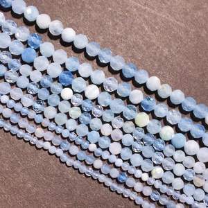 ลูกปัดอะความารีนสีน้ำเงินหายาก ทรงเหลี่ยม วัสดุอัญมณีธรรมชาติ ได้รับการรับรองจาก IGI สำหรับงานเครื่องประดับชั้นดี งานฝีมือ ดีไซน์ทางจิตวิญญาณ ใช้งานได้เหนือกาลเวลา - Product Image 2