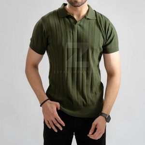 สินค้ามาใหม่ เสื้อถักผู้ชายผ้าฝ้ายแท้ 100% เป็นมิตรกับสิ่งแวดล้อม แขนสั้น แห้งเร็ว สีและโลโก้ปรับแต่งได้ คุณภาพสูง - Product Image 1