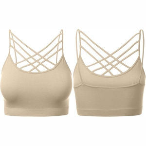 Kandari Sports Supply Soutien-gorge de sport pour femme Col en U Soutien-gorge de yoga Bretelles Yoga Doux Plain Simple Femme Soutien-gorge de sport - Product Image 1