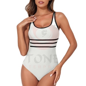 Traje de Baño de Una Pieza Personalizado para Mujer con Botones y Cremalleras, Cintura Alta, Transpirable y de Secado Rápido, Venta al Por Mayor de Fábrica - Product Image 4