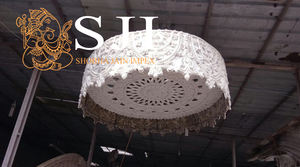 White Dome Hanging <b>Prop</b> For <b>Wedding</b> Decoration Hanging Fiber Umbrellas for <b>Weddings</b> - Product Image 5