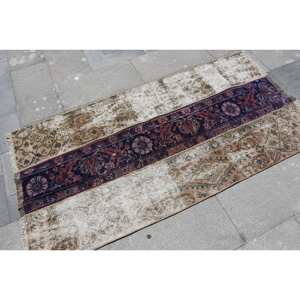 พรมลาเทอร์กริชสไตล์วินเทจคลาสสิกขนาด3'1x5'9ฟุตสีน้ำตาล & สีดำมีการออกแบบการเย็บปะติดปะต่อกันทำด้วยมือทำจากผ้าขนสัตว์ลาเท็กซ์สำหรับห้องนั่งเล่นวัยรุ่น - Product Image 2