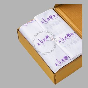 Rollos de papel de seda impresos desechables personalizados doble impermeable ecológico embalaje a medida reconocimiento de marca minorista - Product Image 1