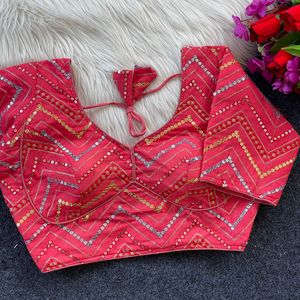 Premium Quality Georgette Viscose With <b>Sequins</b> Embroidery Blouse Manufacturer And Supplier From Surat At Wholesale Rate - Product Image 4