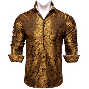 <span class=keywords><strong>Chemise</strong></span> Habillée <span class=keywords><strong>Homme</strong></span> Grande Taille Rouge Cachemire Boutonnée Décontractée Manches Longues Jacquard <span class=keywords><strong>Fleurie</strong></span> pour <span class=keywords><strong>Mariage</strong></span> - Product Image 3