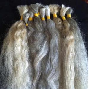 ผมเรมี่สำหรับต่อผมมนุษย์ผมชาวอินเดียบริสุทธิ์ผมธรรมชาติสีเทาแบบ100% - Product Image 2