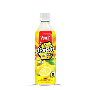 Bebida de jugo de limón de 100% 500ml (C enriquece la vitamina, sin azúcar agregada, cero calorías) de jugo de fruta real - Product Image 1