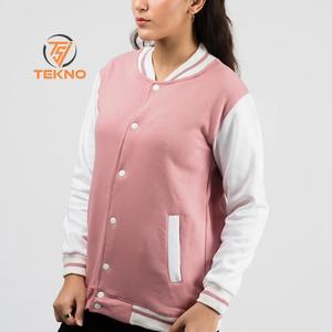 Usine directe de haute qualité personnalisé brodé vestes universitaires pour femmes à la mode manteaux de sport longue conception de Letterman respirante - Product Image 6