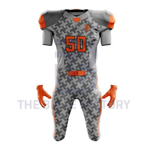 Ropa Deportiva de Fútbol Americano con Logotipo Personalizado de Alta Calidad, Impresión por Transferencia de Calor Transpirable, Número Impreso, MOQ Bajo de 10 Conjuntos, Venta al Por Mayor - Product Image 2