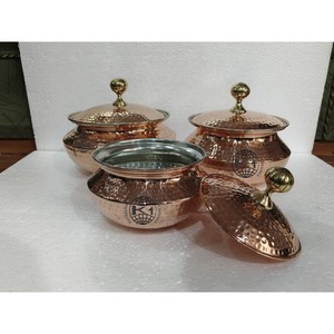 Art indien villa handi martelé finition mate cuivre patili - Product Image 2