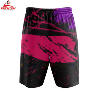 Shorts de golf pour hommes en polyester et élasthanne avec impression par sublimation personnalisée, bouton court, extensible, avec poche arrière - Product Image 2