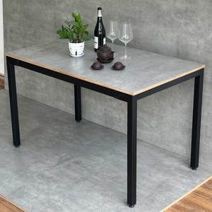 Rectangular 120x70cm Dining <b>Table</b> Industrial Stable Assembled Oval Plywood <b>Top</b> Iron Legs Melamine Coating Extendable-BA68166 - Product Image 2