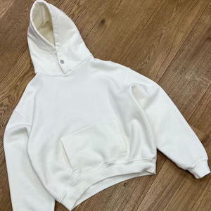 Sudadera con capucha de manga larga de gran tamaño para hombre y mujer, Sudaderas con cuello holgadas y hombros caídos, jerséis básicos, sudaderas con capucha - Product Image 2