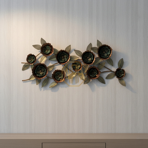 Decoración de Arte de pared de hierro multicolor moderna decoración colgante de vida al aire libre personalizada de la mejor calidad enmarcada al por mayor de Metal perforado - Product Image 6