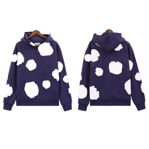 Streetwear en éponge française de haute qualité en coton épais grande taille impression bouffante sweats à capuche thermiques pour hommes Streetwear - Product Image 4