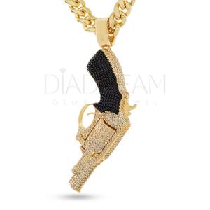 Collier de créateur en argent sterling 925 avec pendentif en diamant noir blanc Leb Grown Chaîne à maillons fins pour mariages et fêtes - Product Image 5